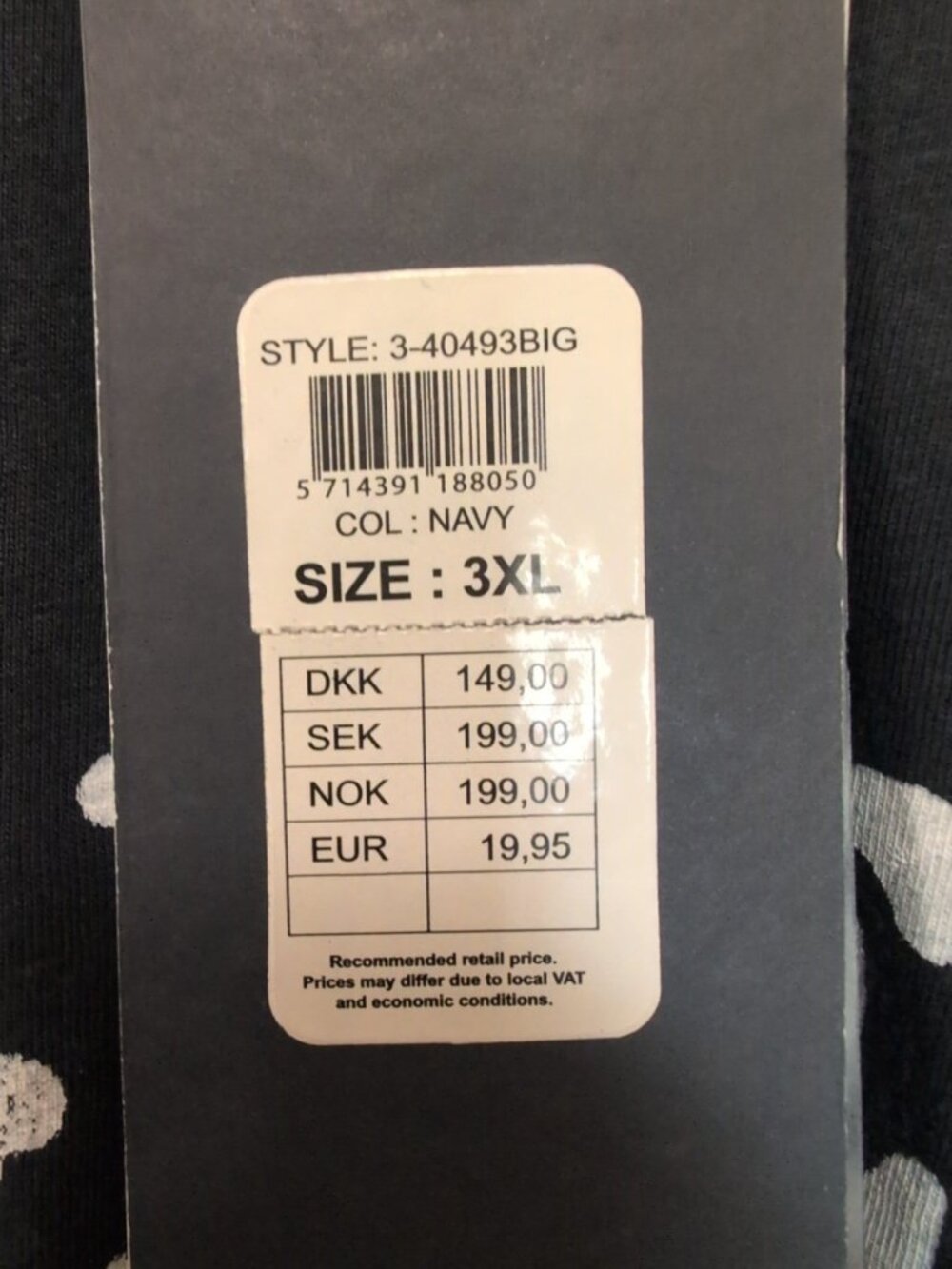 Jacks Sportswear INTL Shirt Mens 3XL Navy Short Sleeve Graphic Tee Christmas NWT - Picture 6 of 11